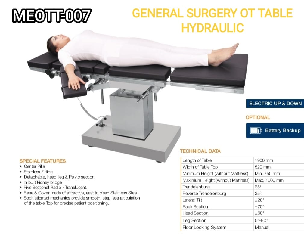 GENERAL SURGERY OT TABLE HYDRAULIC